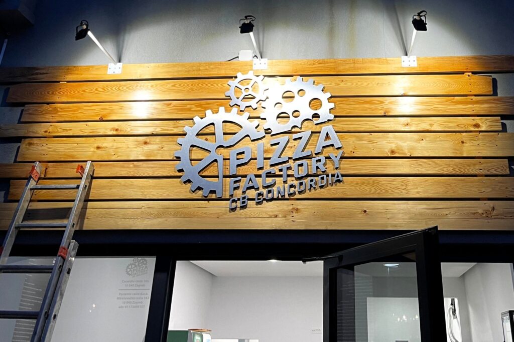 3d naziv i logotip restorana brze hrane